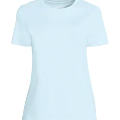 Supima Kurzarm-Shirt mit rundem Ausschnitt für Damen