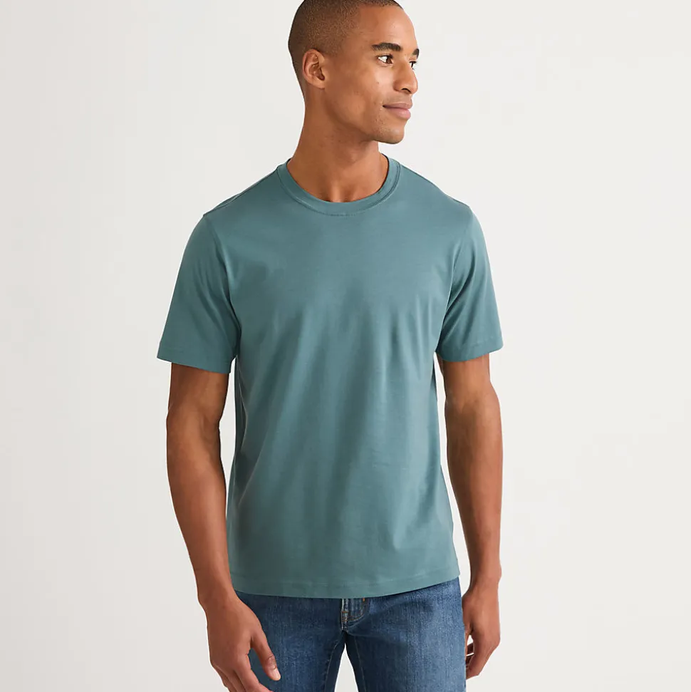 Supima Kurzarm-Shirt mit Rundhalsausschnitt für Herren