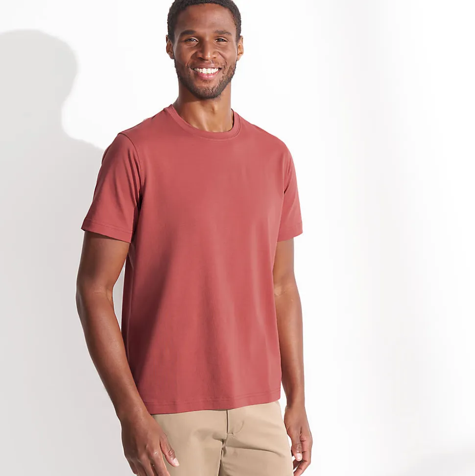 Supima Kurzarm-Shirt mit Rundhalsausschnitt für Herren