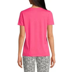 Supima Kurzarm-Shirt mit V-Ausschnitt für Damen