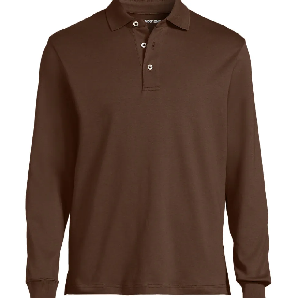 Supima Langarm-Polo für Herren, Classic Fit