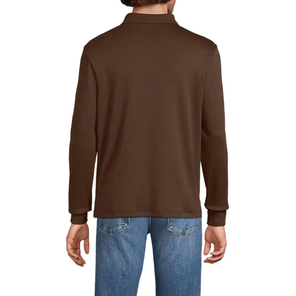 Supima Langarm-Polo für Herren, Classic Fit