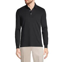 Supima Langarm-Polo für Herren, Classic Fit