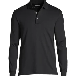 Supima Langarm-Polo für Herren, Classic Fit