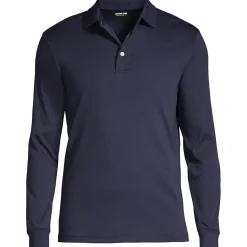 Supima Langarm-Polo für Herren, Classic Fit