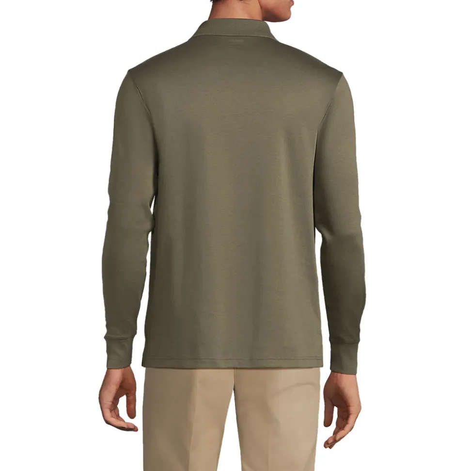 Supima Langarm-Polo für Herren, Classic Fit