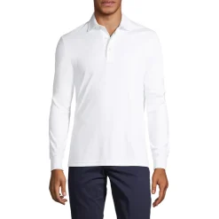Supima Langarm-Polo für Herren, Classic Fit