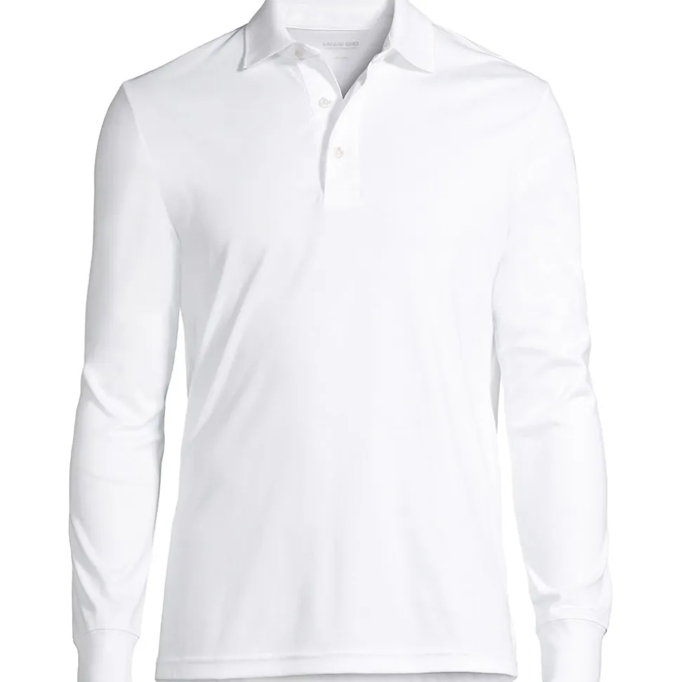 Supima Langarm-Polo für Herren, Classic Fit