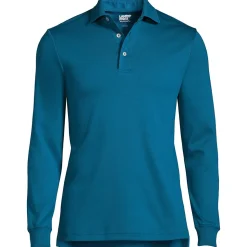 Supima Langarm-Polo für Herren, Classic Fit
