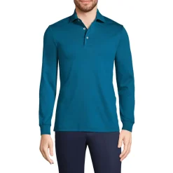 Supima Langarm-Polo für Herren, Classic Fit