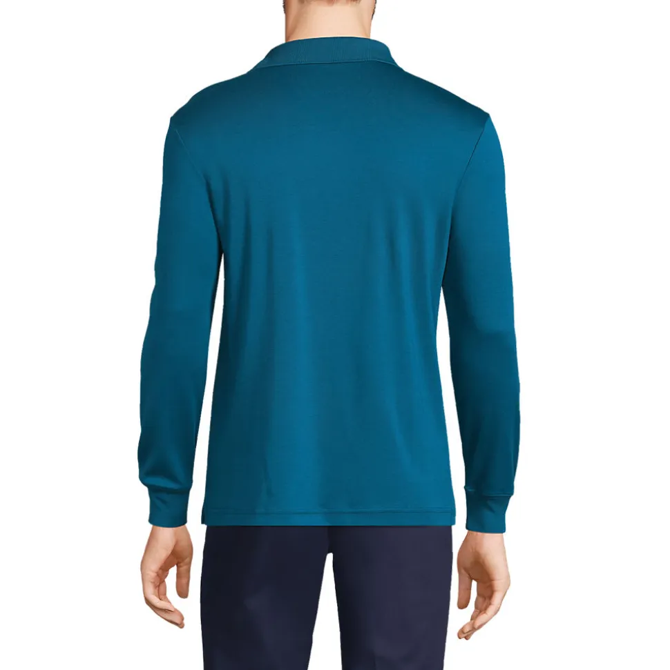 Supima Langarm-Polo für Herren, Classic Fit
