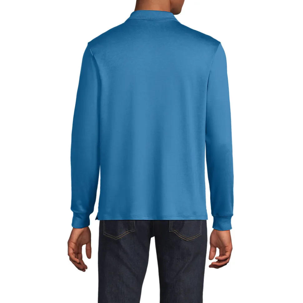 Supima Langarm-Polo für Herren, Classic Fit