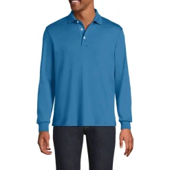 Supima Langarm-Polo für Herren, Classic Fit