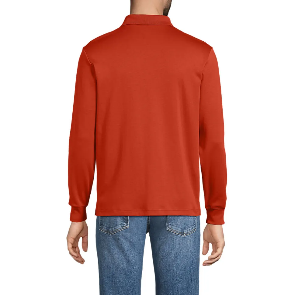 Supima Langarm-Polo für Herren, Classic Fit