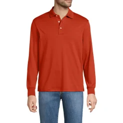 Supima Langarm-Polo für Herren, Classic Fit
