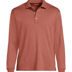 Supima Langarm-Polo für Herren, Classic Fit