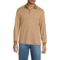 Supima Langarm-Polo für Herren, Classic Fit