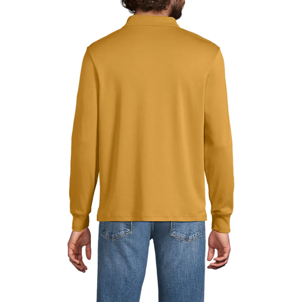 Supima Langarm-Polo für Herren, Classic Fit