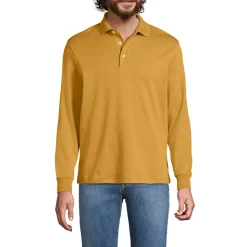 Supima Langarm-Polo für Herren, Classic Fit