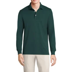 Supima Langarm-Polo für Herren, Classic Fit