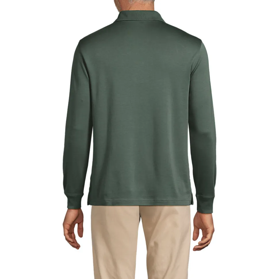 Supima Langarm-Polo für Herren, Classic Fit
