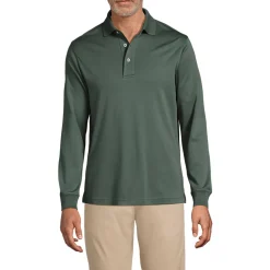 Supima Langarm-Polo für Herren, Classic Fit