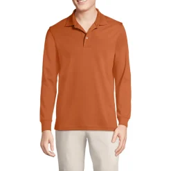 Supima Langarm-Polo für Herren, Classic Fit