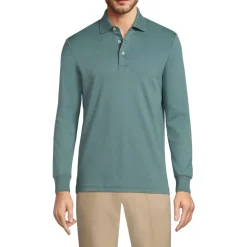 Supima Langarm-Polo für Herren, Classic Fit