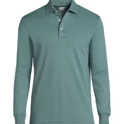 Supima Langarm-Polo für Herren, Classic Fit