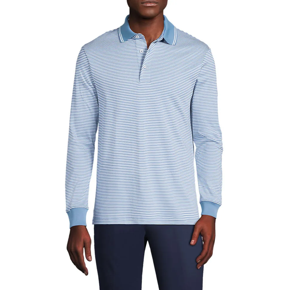 Supima Langarm-Polo für Herren, Classic Fit