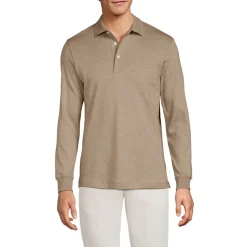 Supima Langarm-Polo für Herren, Classic Fit