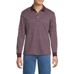 Supima Langarm-Polo für Herren, Classic Fit