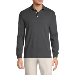 Supima Langarm-Polo für Herren, Classic Fit