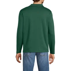 Supima Langarm-Poloshirt mit offenem Kragen für Herren