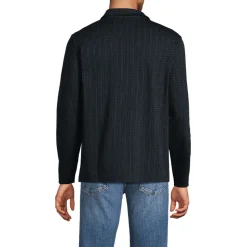 Supima Langarm-Poloshirt mit offenem Kragen für Herren