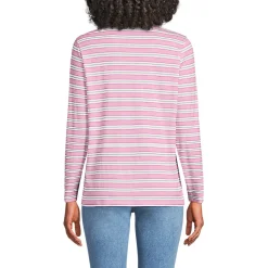 Supima® Langarm-Shirt mit V-Ausschnitt für Damen