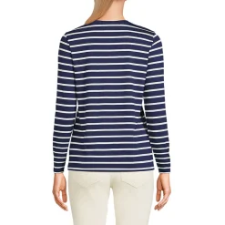 Supima® Langarm-Shirt mit V-Ausschnitt für Damen