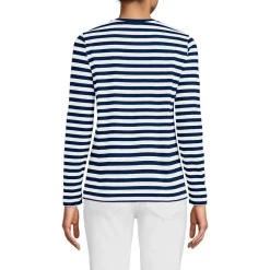 Supima® Langarm-Shirt mit V-Ausschnitt für Damen