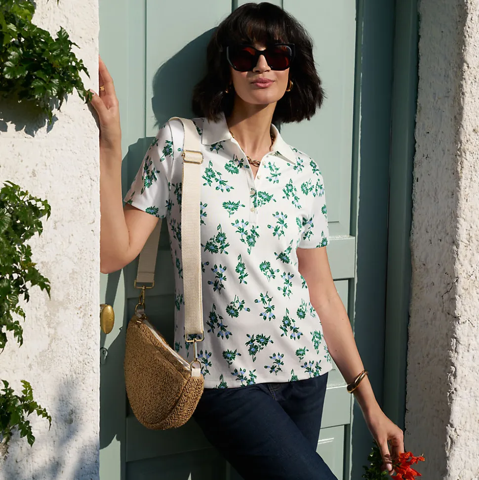 Supima-Poloshirt für Damen