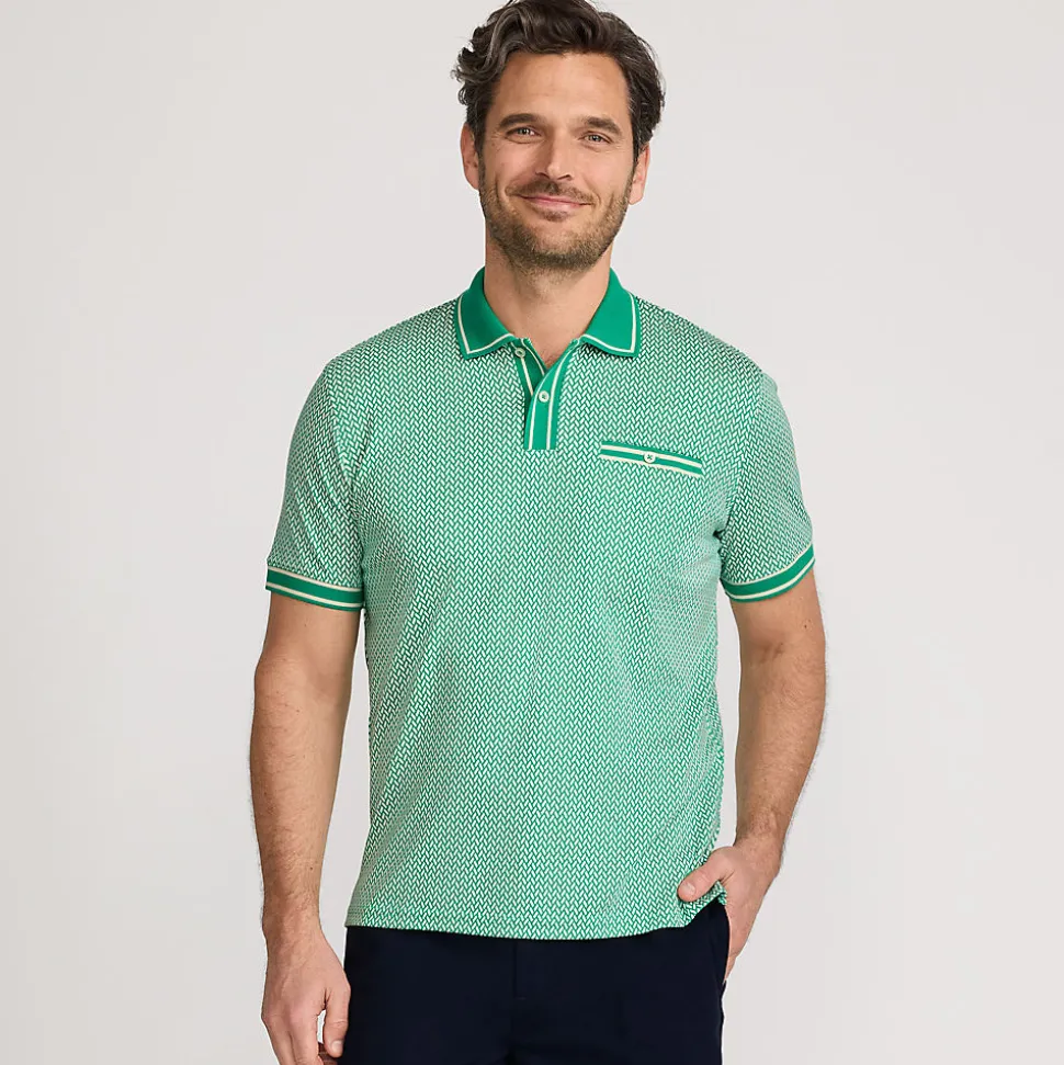 Supima Poloshirt mit Brusttasche für Herren