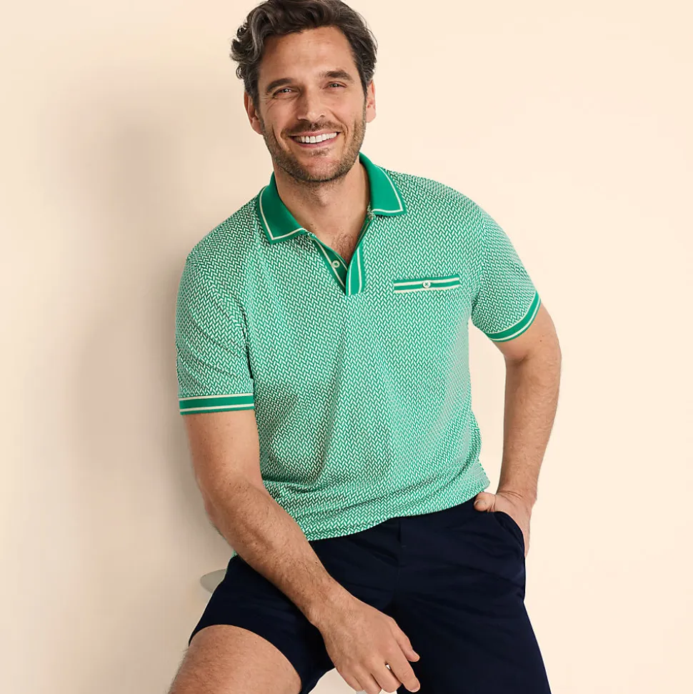 Supima Poloshirt mit Brusttasche für Herren