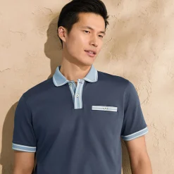 Supima Poloshirt mit Brusttasche für Herren