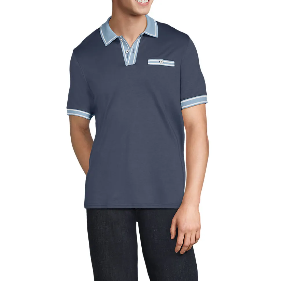 Supima Poloshirt mit Brusttasche für Herren