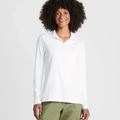 Supima-Poloshirt mit langen Ärmeln für Damen