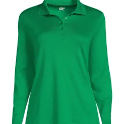 Supima-Poloshirt mit langen Ärmeln für Damen
