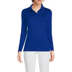 Supima-Poloshirt mit langen Ärmeln für Damen