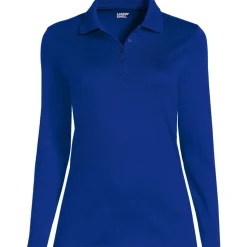 Supima-Poloshirt mit langen Ärmeln für Damen