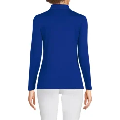 Supima-Poloshirt mit langen Ärmeln für Damen