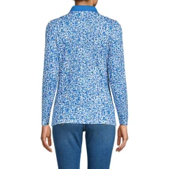 Supima-Poloshirt mit langen Ärmeln für Damen