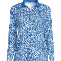 Supima-Poloshirt mit langen Ärmeln für Damen